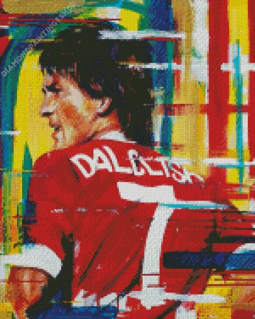 abstract Kenny dalglish Diamond With Numbers