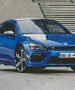 blue Vw scirocco car Diamond Paints