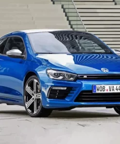 blue Vw scirocco car Diamond Paints