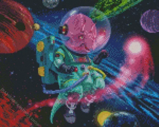 dinosaur in space Diamond Paints