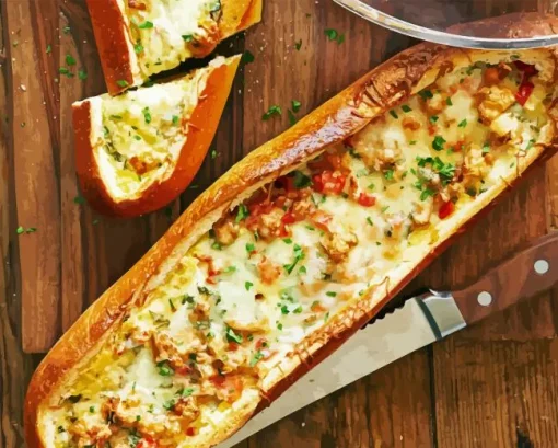 egg baguette bakes Diamond Paints