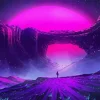 fantasy purple mountain Diamond Paints