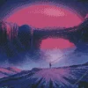 fantasy purple mountain Diamond Paints