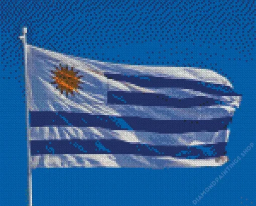 flag of uruguay Diamond Paints