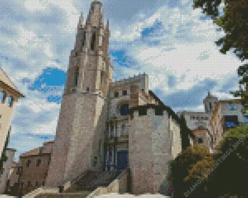 girona spain basilica de san felix Diamond Paints
