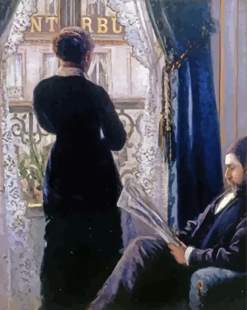 interior woman at the window gustave caillebotte Diamond Paintings