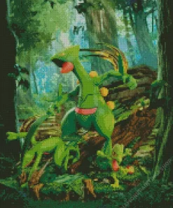 pokemon Sceptile Diamond Paintings