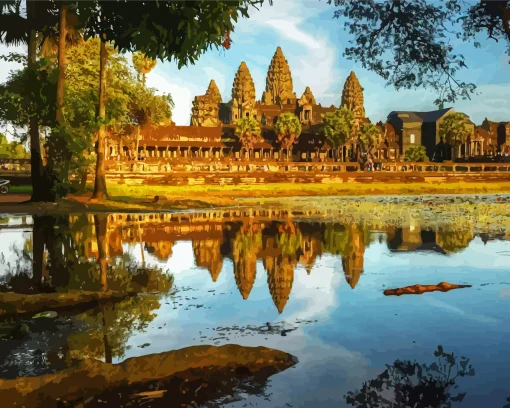 the angkor wat temple Diamond Paints