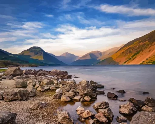 wast water lake Diamond Paintings