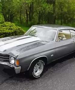 1972 grey chevelle Diamond Paintings