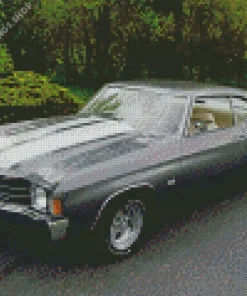 1972 grey chevelle Diamond Paintings