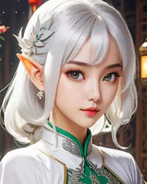 Chinese blonde elf Diamond Paintings