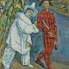 Pierrot and Harlequin by Paul Cezanne Diamond Paintings