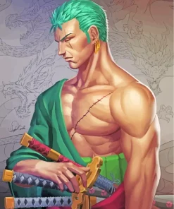One Piece Roronoa Zoro Diamond Painting