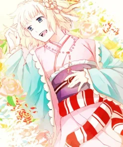 Shiemi Moriyama anime girl Diamond With Numbers