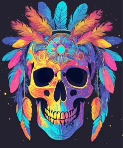 aboriginal skull Diamond Paintings