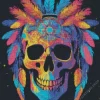 aboriginal skull Diamond Paintings