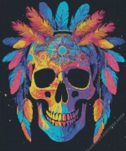 aboriginal skull Diamond Paintings