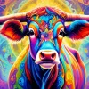 abstract art cow Diamond Paintings