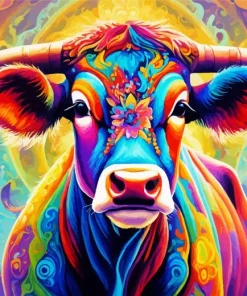 abstract art cow Diamond Paintings