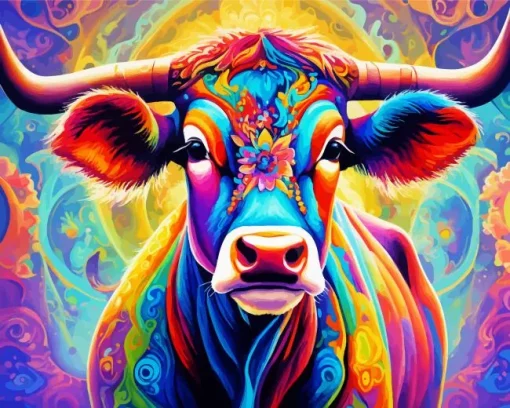 abstract art cow Diamond Paintings