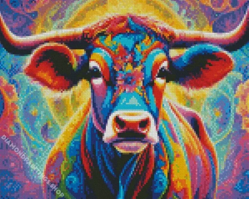abstract art cow Diamond Paintings