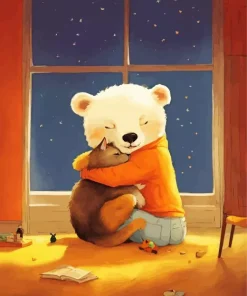 aesthetic Happy friends cuddling Diamond Paintings
