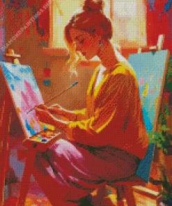 aesthetic female painter Diamond Paintings