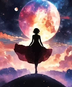 aesthetic galaxy lady art Diamond Paintings