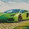 aesthetic green lamborghini Diamond Paintings