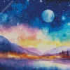 beautiful galaxy landscape Diamond Paintings