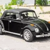 black vw beetle convertible car Diamond Paintings