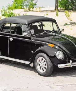 black vw beetle convertible car Diamond Paintings