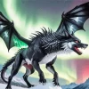 black wolf dragon Diamond Paintings