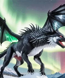 black wolf dragon Diamond Paintings