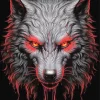 black wolf evil Diamond Paintings