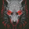 black wolf evil Diamond Paintings