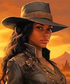 black woman cowgirl Diamond Paintings