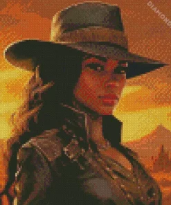 black woman cowgirl Diamond Paintings