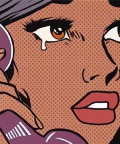 black woman crying pop art Diamond With Numbers
