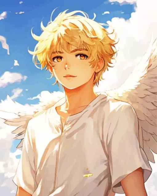 blonde angel boy Diamond Paintings