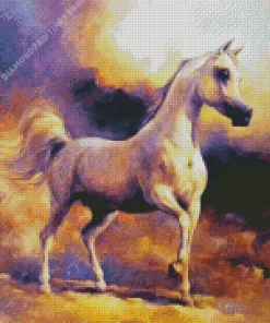 blonde arabian horse art Diamond Paintings