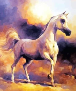 blonde arabian horse art Diamond Paintings