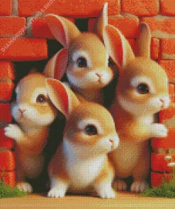 blonde bunnies Diamond Paintings