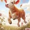 blonde cow in farm Diamond Paintings