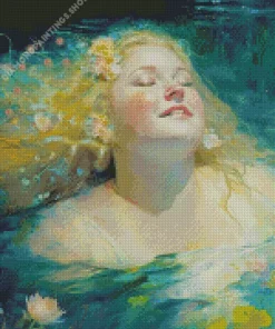 blonde fat girl art Diamond Paintings