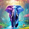 blue elephant Diamond Paintings
