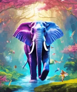 blue elephant Diamond Paintings