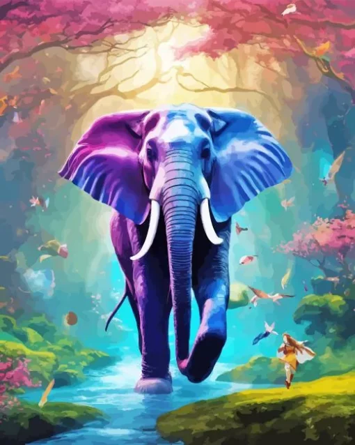 blue elephant Diamond Paintings