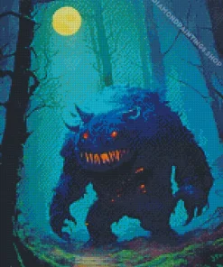 blue evil monster Diamond Dotz